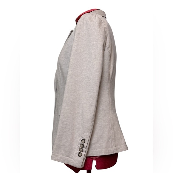 Jessica Petite lined 100% cotton blazer notch color button closure front pockets - Picture 2 of 10